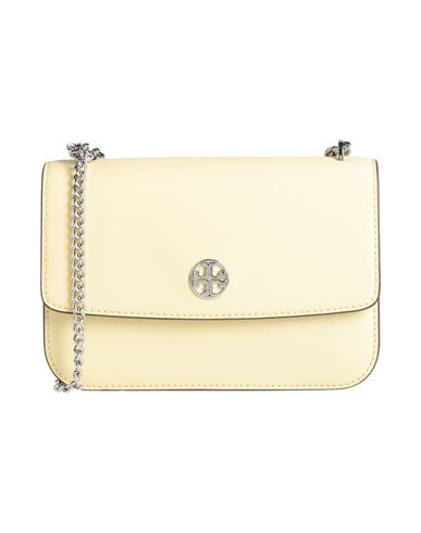 Tory Burch Woman Cross-body Bag Pastel Yellow Size - Leather In Yellow