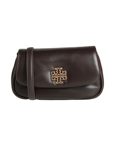 Tory Burch Woman Cross-body Bag Dark Brown Size - Leather