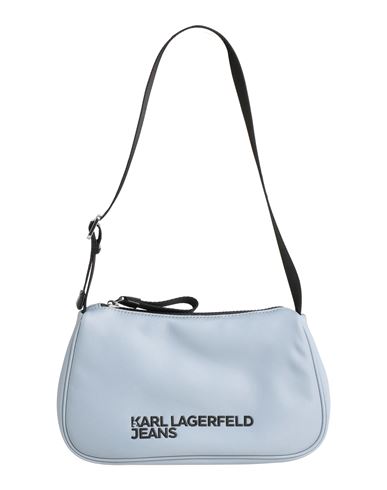 Karl Lagerfeld Jeans Woman Shoulder Bag Sky Blue Size - Recycled Polyamide, Polyurethane In Blue