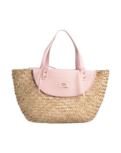 La Carrie Woman Handbag Pink Size - Natural Raffia, Textile Fibers In Pink
