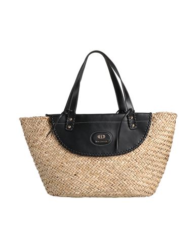 La Carrie Woman Handbag Black Size - Natural Raffia, Textile Fibers In Black