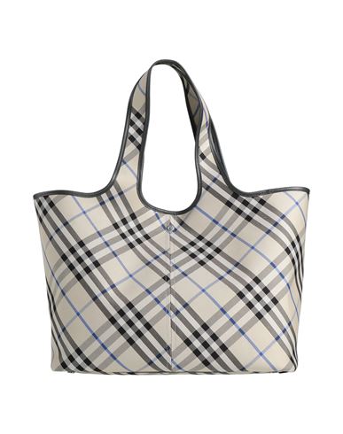 Burberry Woman Handbag Khaki Size - Cotton, Calfskin In Sand