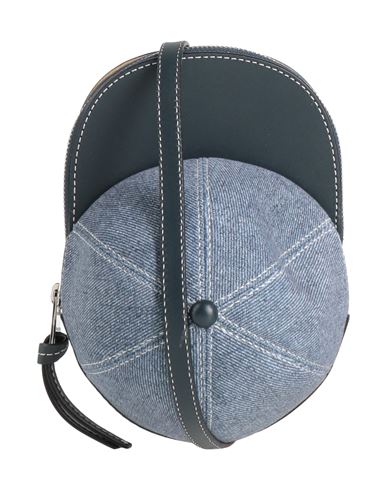 Jw Anderson Woman Cross-body Bag Blue Size - Leather, Textile Fibers In Blue