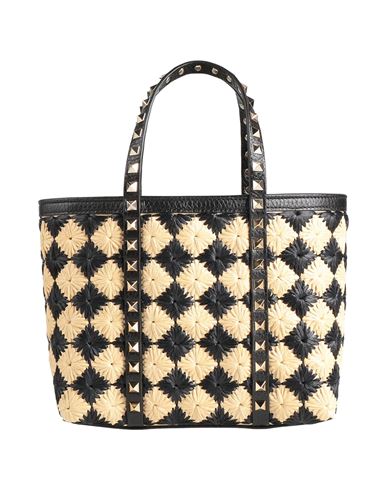 Valentino Garavani Woman Handbag Black Size - Leather, Textile Fibers