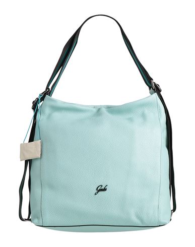 Gabs Woman Shoulder Bag Turquoise Size - Cotton, Calfskin In Blue