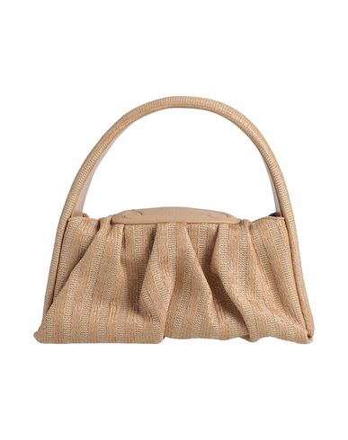 Themoirè Woman Handbag Camel Size - Natural Raffia, Recycled Pet In Sand