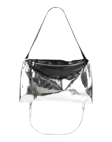 Jil Sander Woman Shoulder Bag Silver Size - Leather