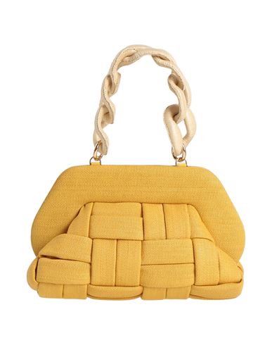 Themoirè Woman Handbag Yellow Size - Organic Cotton, Straw