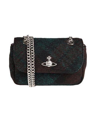 Vivienne Westwood Small Purse Chain Woman Shoulder Bag Dark Green Size - Wool