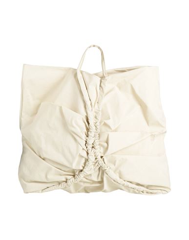 Low Classic Woman Handbag Cream Size - Polyester, Linen, Polyurethane In White