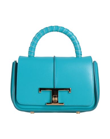 Tod's Woman Handbag Turquoise Size - Leather In Blue