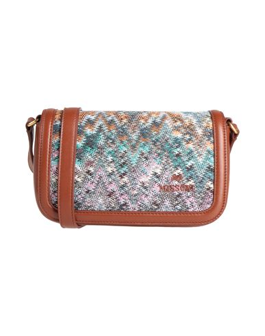 Missoni Woman Cross-body Bag Brown Size - Textile Fibers, Leather