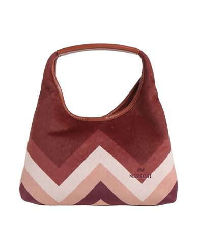 Missoni Woman Handbag Brown Size - Textile Fibers, Leather