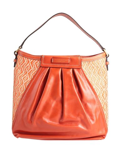 The Bridge Woman Handbag Rust Size - Leather, Natural Raffia In Red