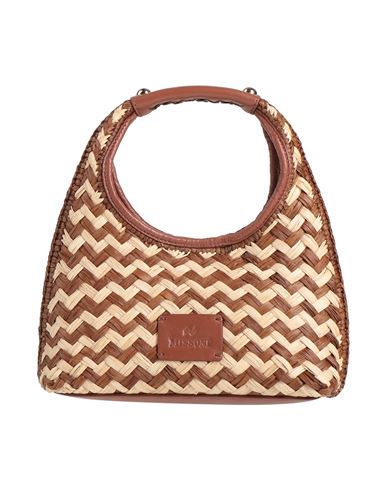 Missoni Woman Handbag Chocolate Brown Size - Natural Raffia, Leather