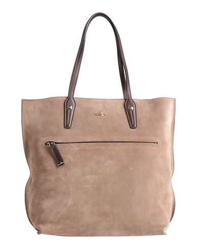 Hogan Woman Handbag Taupe Size - Leather In Gray
