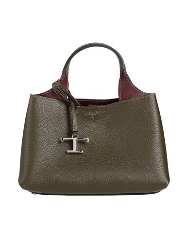 Tod's Woman Handbag Khaki Size - Leather In Sand