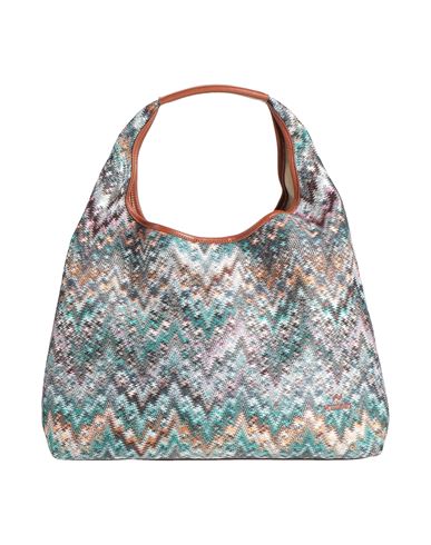 Missoni Woman Handbag Turquoise Size - Textile Fibers In Blue