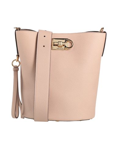 Ferragamo St. Soft Buck Woman Cross-body Bag Beige Size - Calfskin In Sand