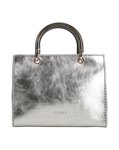 Plinio Visona' Woman Handbag Silver Size - Leather