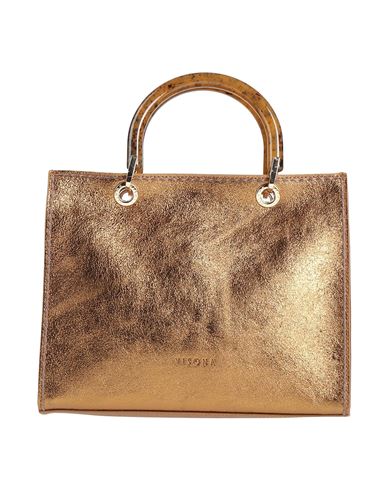 Plinio Visona' Woman Handbag Gold Size - Leather