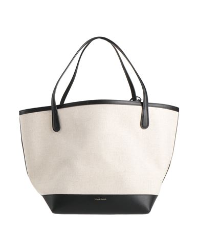 Mansur Gavriel Woman Handbag Beige Size - Linen, Cotton, Cow Leather In Sand