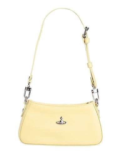 Vivienne Westwood Woman Shoulder Bag Pastel Yellow Size - Leather