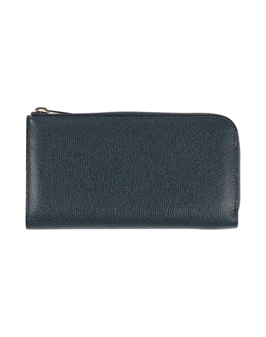 Valextra Woman Wallet Navy Size - Calfskin