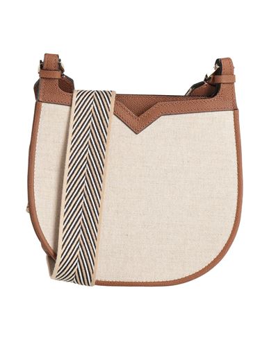 Valextra Woman Cross-body Bag Beige Size - Calfskin, Natural Fibers