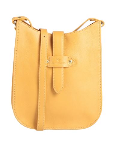 Il Bisonte Woman Cross-body Bag Marigold Size - Leather In Yellow