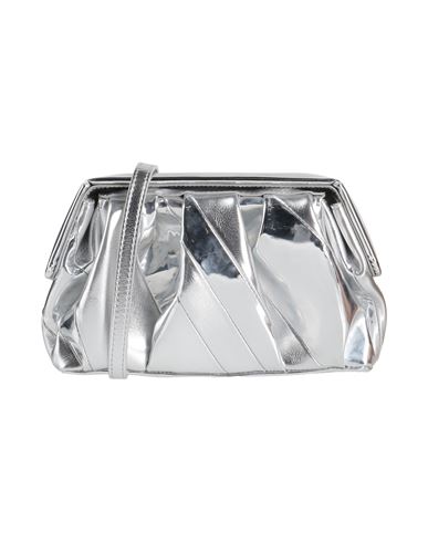Themoirè Woman Clutch Silver Size - Textile Fibers