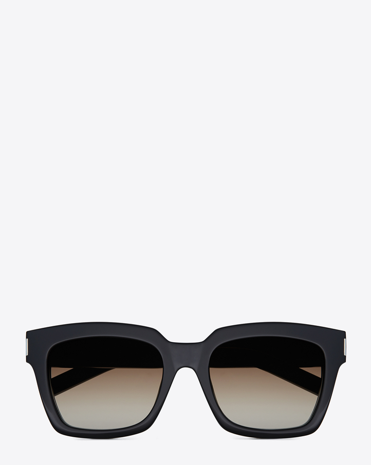 Saint Laurent Bold 1 Sunglasses In Black Acetate With Brown Gradient ...