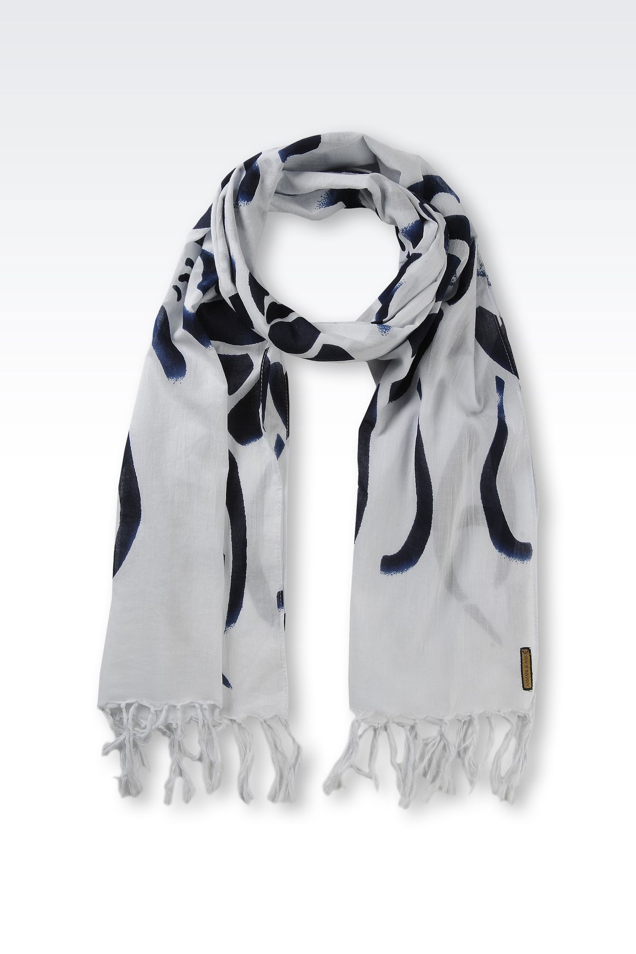 印花棉布围巾: 围巾 男士 by armani - 0