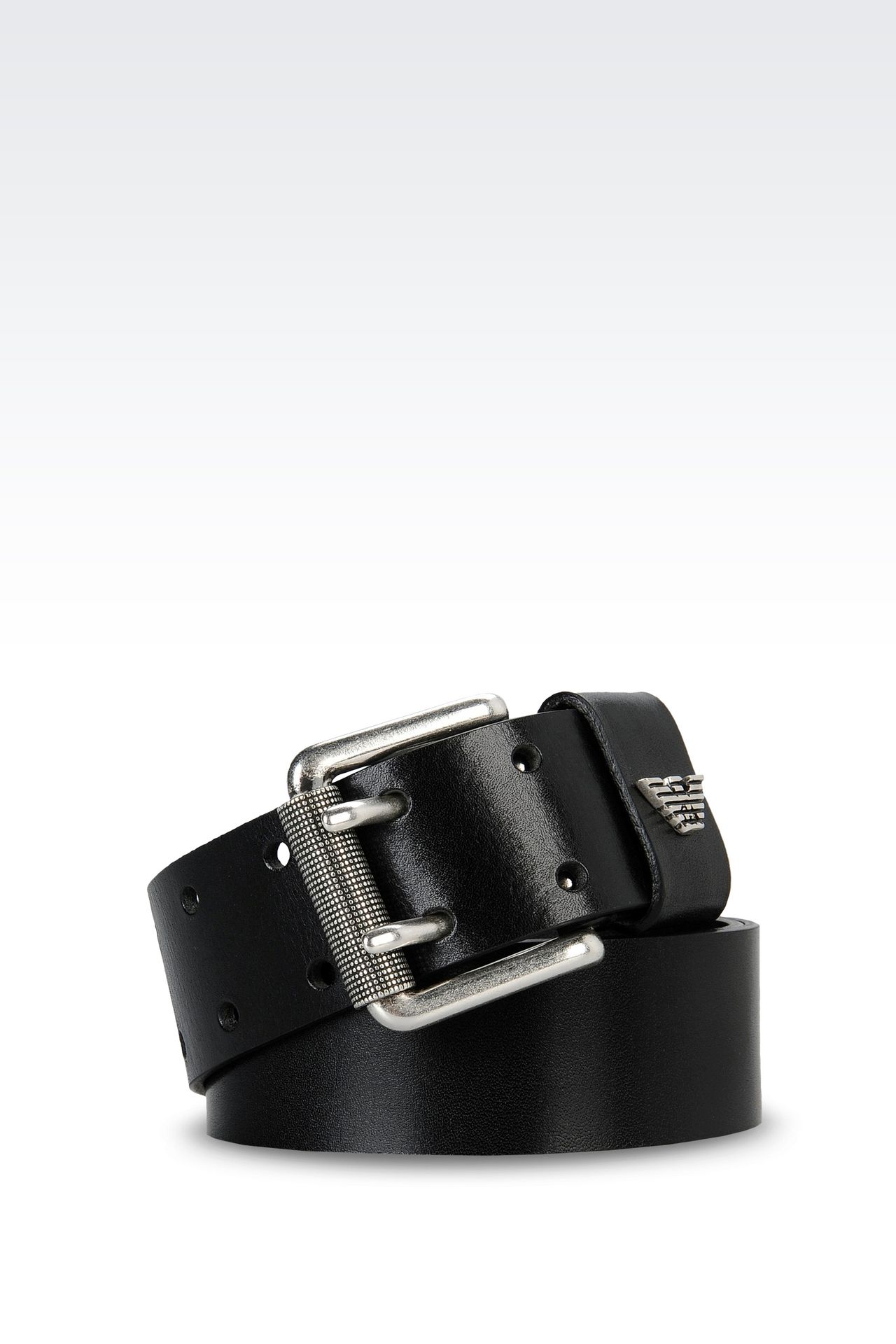 emporio armani men leather belt - calfskin belt emporio armani o