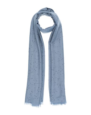 Brunello Cucinelli Woman Scarf Pastel Blue Size - Cashmere, Silk