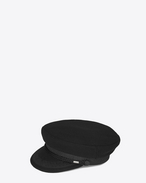 SAINT LAURENT Hats U Sailor Hat in Black Wool f