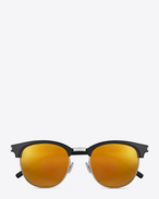 SAINT LAURENT CLASSIC E classic sl 108 sunglasses in shiny black acetate with gold mirrored lenses f