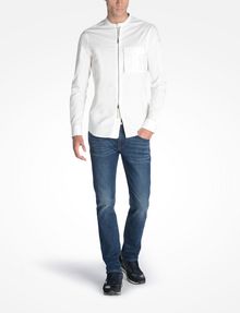 Banded Armani Long Zip Front Collar Shirt Sleeve Exchange xOOrt
