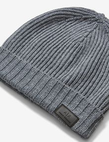 Armani Exchange RIB KNIT LOGO BEANIE, Hat for Men  AX 