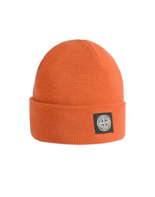 stone island orange beanie