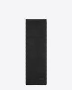 SAINT LAURENT Large scarves U Knit Scarf in Black Wool f