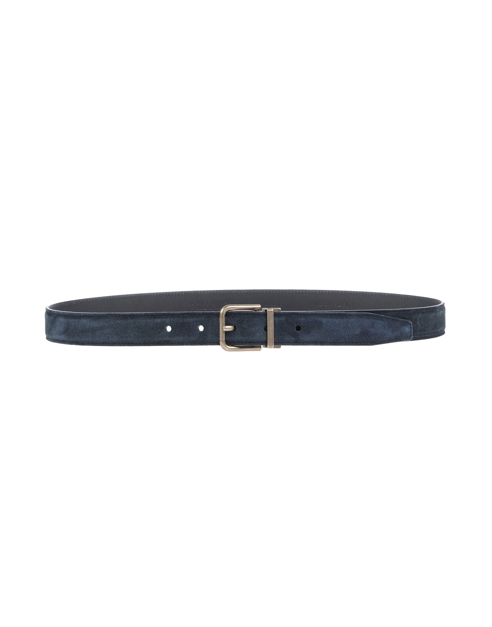 Shop Dolce & Gabbana Man Belt Midnight Blue Size 43 Soft Leather