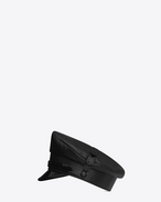 SAINT LAURENT Hats U Black Military Hat f