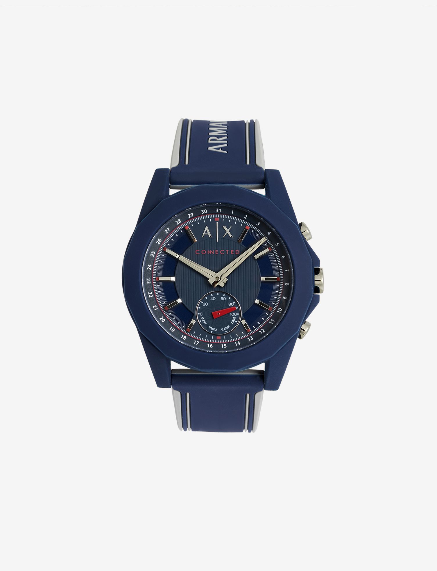 Montre hybride ARMANI EXCHANGE MONTRE DE SPORT HYBRIDE AVEC BRACELET EN SILICONE MARINE Montre hybride E f