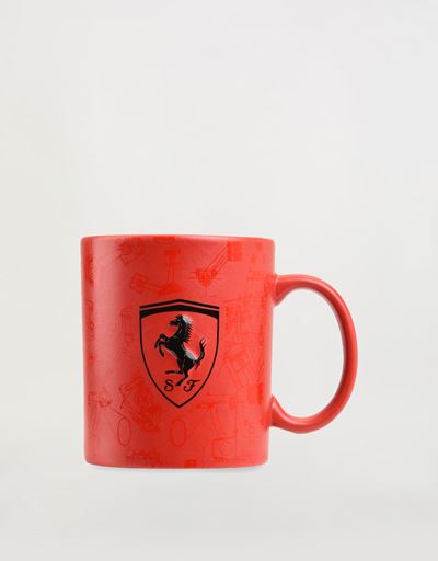 Керамическая кружка с эмблемой Scudetto Ferrari 3D и узором с