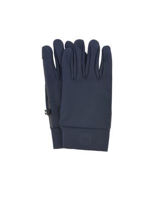 Stone Island,Gloves,Man,Blue,Size L,92% Polyester 8% Elastane