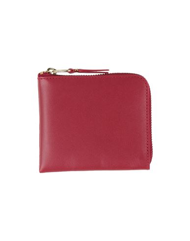 Comme Des Garçons Man Coin Purse Burgundy Size - Calfskin In Red