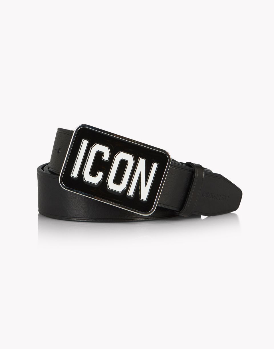 Dsquared2 Icon Leather Belt Black - Belts for Men | Official Store