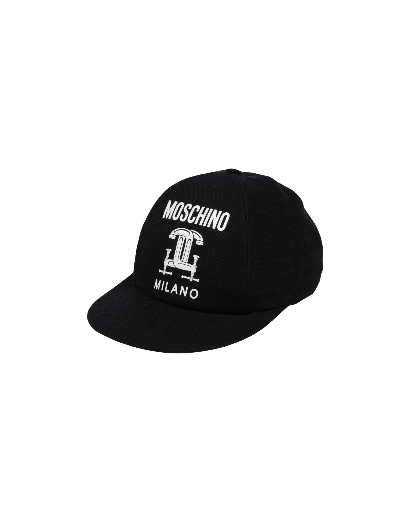 《送料無料》MOSCHINO メンズ 帽子 ブラック S コットン 100%