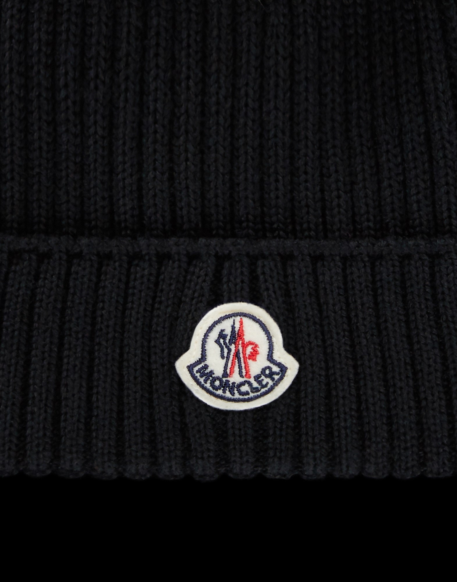 moncler black pom pom hat